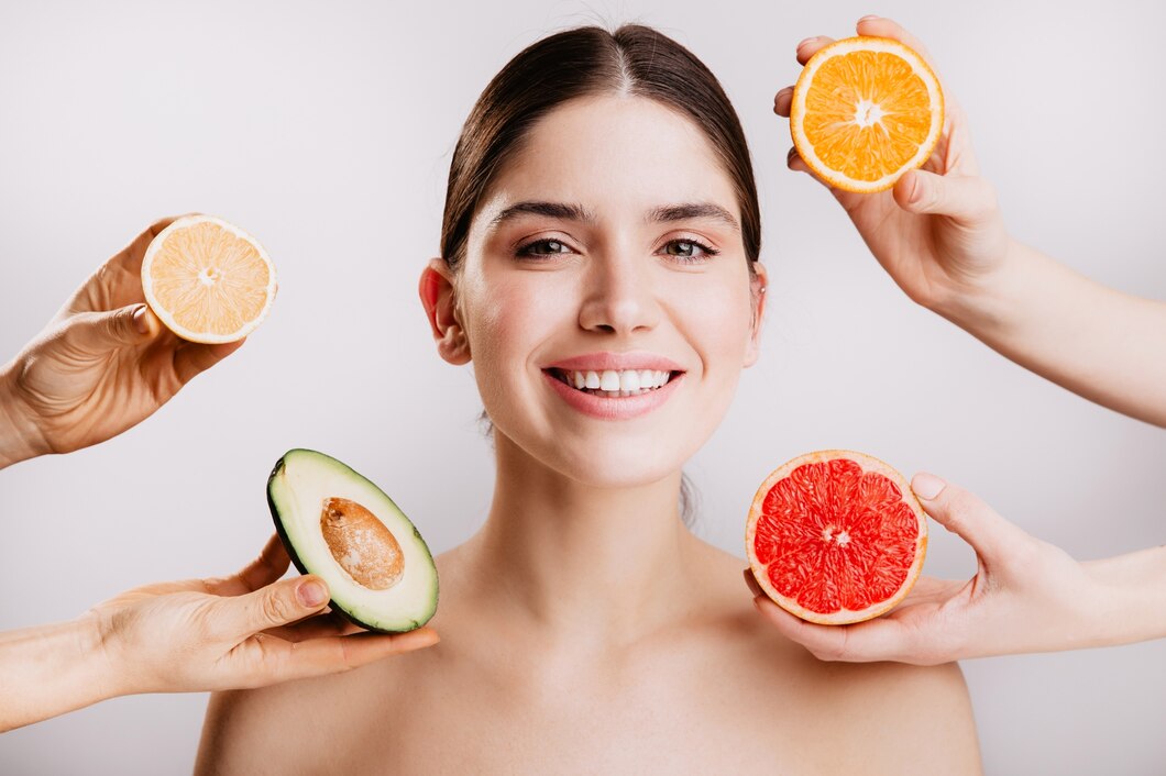 Woman with healthy glowing skin representing the potential skin health benefits of adequate vitamin B5 intake