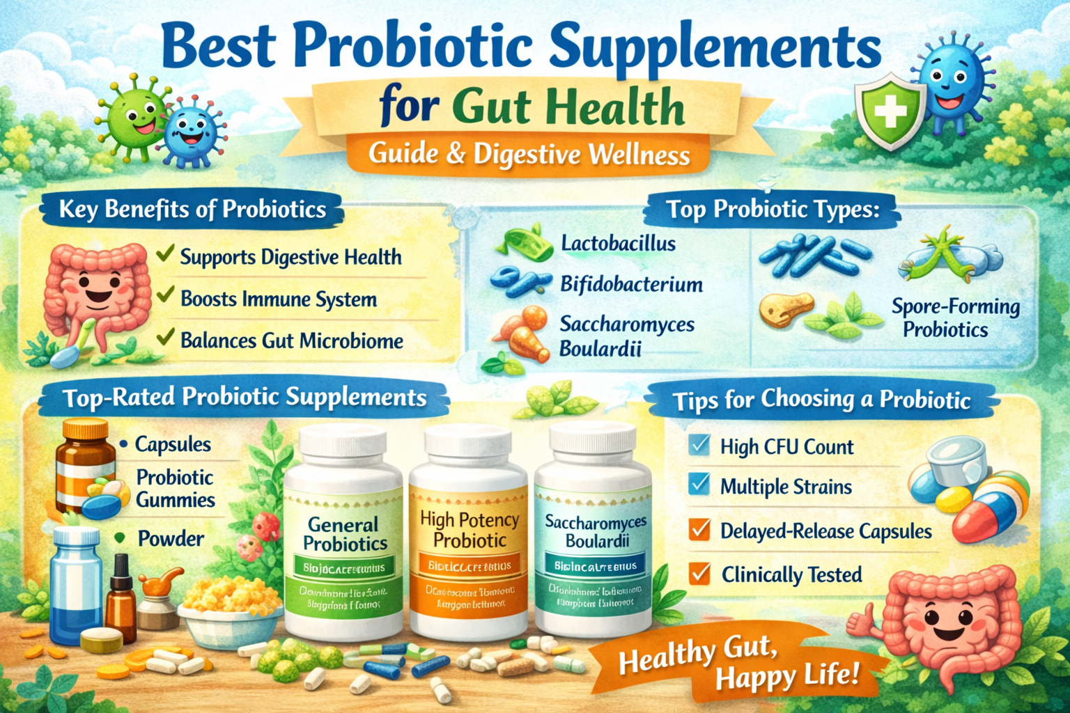 Best probiotic supplements for gut health guide and digestive wellness