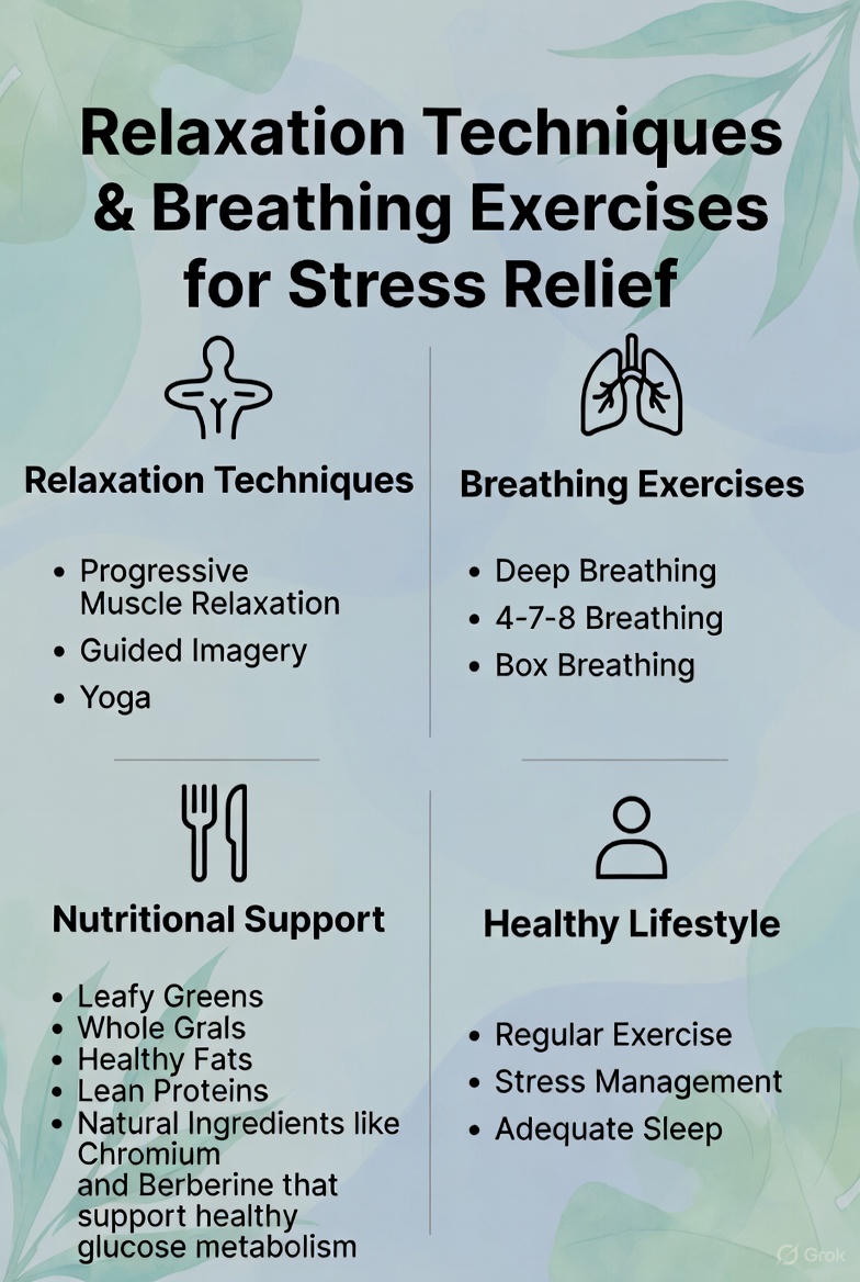 Relaxation techniques and breathing exercises for stress relief