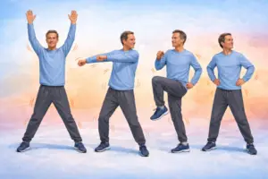 Why You’re Always Cold – 8 Simple Moves to Warm Up always cold Person performing easy warming poses to increase body temperature quickly